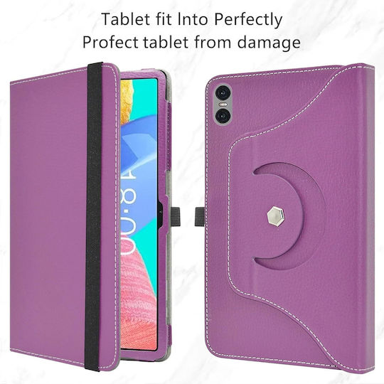 Husă Rotativă Teclast P25t 10.1" din Piele PU cu Funcție Stand Mov