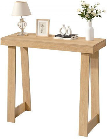 Wooden Console Table Burlywood L91.5xW30.5xH36cm