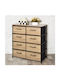 Wooden Chest of Drawers Beige 65x30x72.3cm