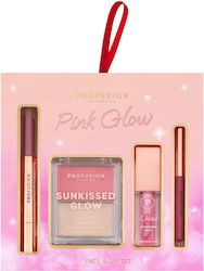 Gesicht Lip-Make-up-Set Lipgloss Duo Erröten Textmarker Palette Lippenöl Bleistift Rosa Glow Profusion 4 Artikel