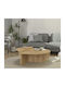 Rundes Zentral Kaffeetisch Nilvia Holz Sapphire M90xL85xH35cm