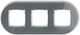 Icon Cadru Universal Triplu Cadru Cu Efect De Sticlă Grafit Inferior Grafit Mat 28-28-irso-3