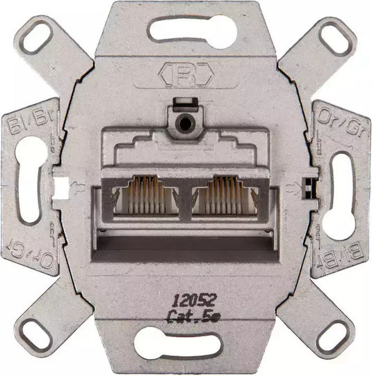 Hager Connection Socket 2-fold Uae 8/8-gear Cat.5e Mechanism 534555