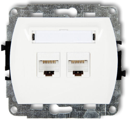 Trend Computer Sockets 2xrj45 Cat 5e 8-pin White Gk-2