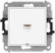 Mecanism Priză De Rețea Simplă Icon 1xrj45 Cat 5e 8-Pini Fără Câmp Descriptiv Alb Mat 25igkbo-1