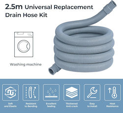 Universal 2.5 M Drain Hose Extension Set Washing Machine Dishwasher Universal 2.5 M Drain Hose Extension Set Washing Machine Dishwasher
