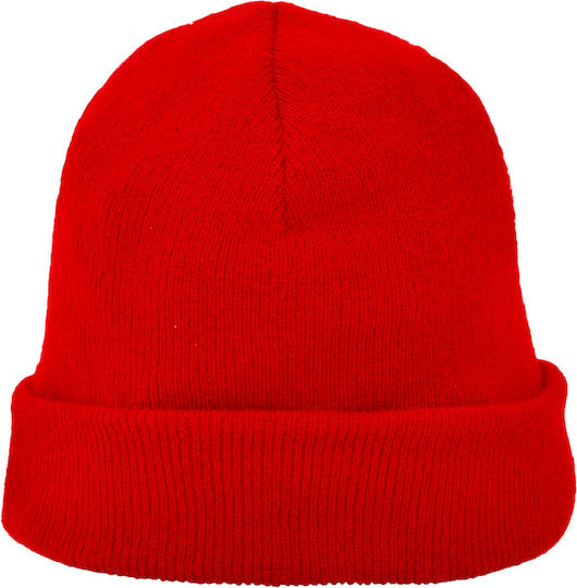 Beanie Unisex Beanie Knitted in Red color