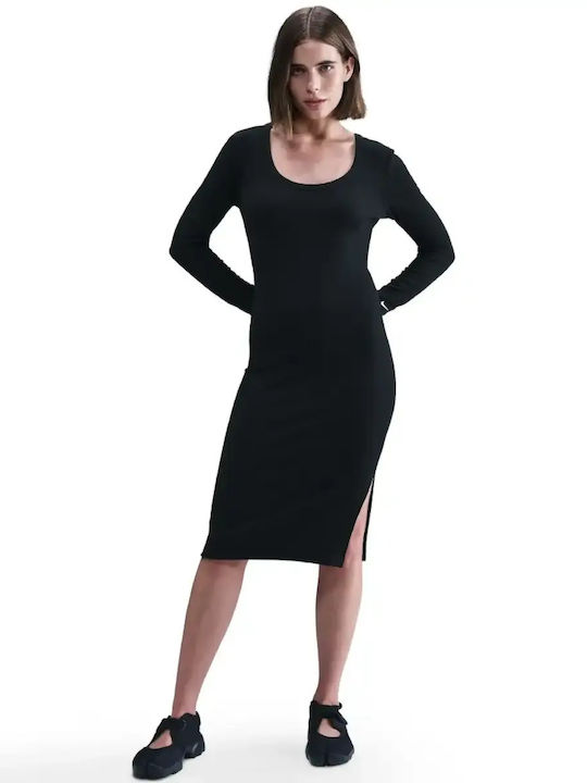 black nike bodycon dress