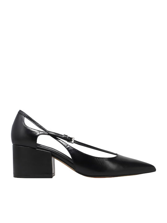 Pumps mit Chunky mittelhohem Absatz Schwarz