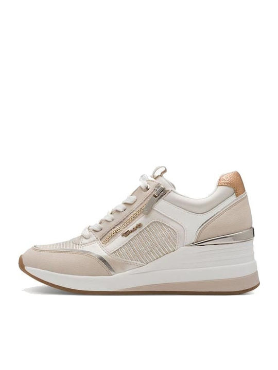 Tamaris Damen Sneakers Beige