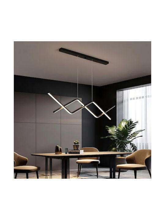 Adjustable Pendant Light Black 90x90cm