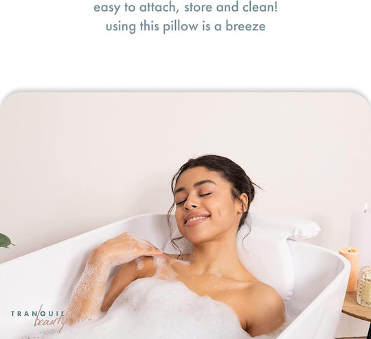 Tranquilbeauty Perna De Baie Impermeabilă Cu Ventuze Antiderapant Cada Alb 35 cm