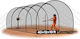 Vevor Baseball Cage 12200 X 3700 X 3050mm Free Portable Baseball Cage Batting Cages 4-Ply Polyester Knotless & Pitching Machine Opening Batting Cage Net Indoor Outdoor Use