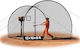Baseball Cage Vevor 3660 X 3100 X 2330mm Free Standing Portable Baseball Cage Batting Cages Polyester 4 Layers Knotless & Pitching Machine Opening Batting Cage Net Indoor Outdoor Use