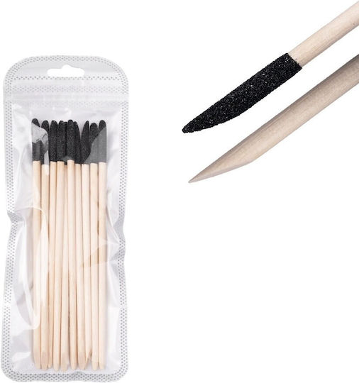 Set 10 Nagelhautschieber aus Holz Doppelter Seite 13,7cm
