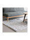 Ravelia Αντιολισθητικό Χαλί Ορθογώνιο Γούνινο Light Grey 120x170cm
