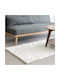 Ravelia Fluffy Non-Slip Furry Ecru Runner Rug 80x150cm