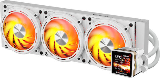 Darkflash Explore DE360 Wasserkühlung AIO CPU mit 3 Lüfter 120mm und ARGB Beleuchtung Weiße