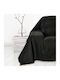 Whitegg Sofa Throw 2 Seater Chenille 180x240cm 4 Black