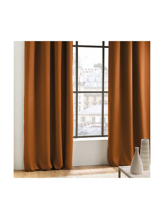 Blackout Curtain with Grommets Occult Brown 135...