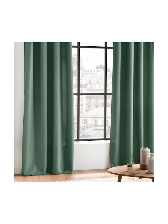 Curtain with Grommets Essentiel Green 140x280cm