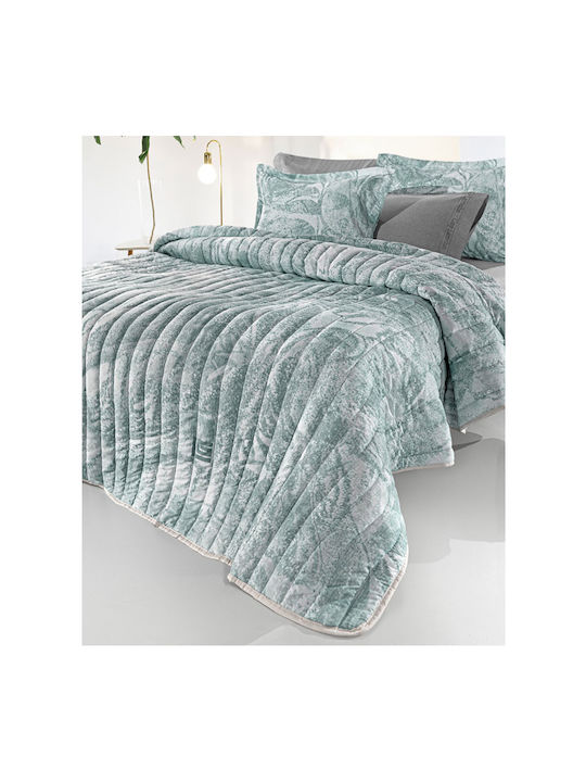 Guy Laroche Duvet Cover Set Cotton Queen with 2 Pillowcases 225x245 Drama Mint