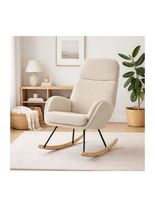 Bliss Rocking Armchair Cream 94x67.5x106cm