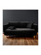 Sacha Noir Elastic Cover for Three Seater Sofa Noir 245x86cm 1pcs 1612928