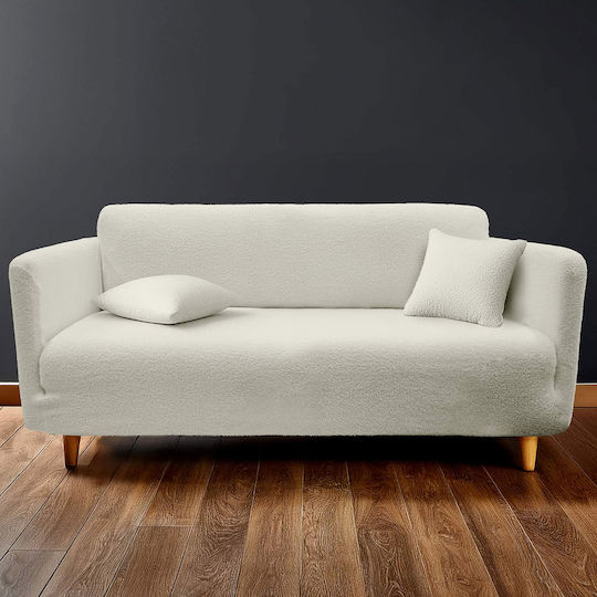 Laina Naturel Elastische Abdeckung Dreisitziges Sofa Naturel 245x80cm