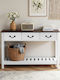 Wooden Console Table Brown-white L120xW30xH80cm