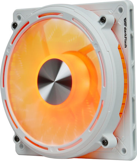Darkflash Explore DE8 Gehäuselüfter 120mm (1900rpm / 55.22cfm) mit ARGB Beleuchtung und Verbindung 4-Pin PWM Weiß