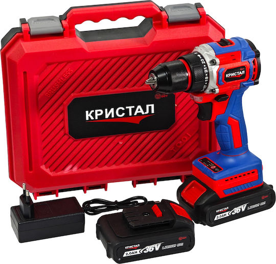 Ddt-Kristal Mașină de găurit Baterie Fără perii 36V 2x2Ah