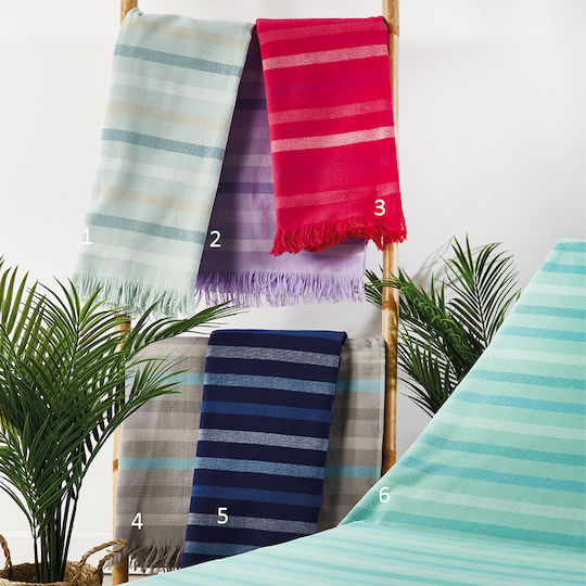 Whitegg Whitegg Cotton Beach Towel Pareo with Fringes 170x90cm