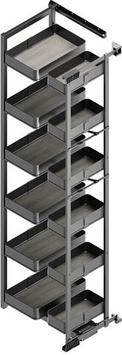 Tandem Food Container With Wooden Bottom Emuca Harmony 8384035 Brake Height 1780mm Box 45cm
