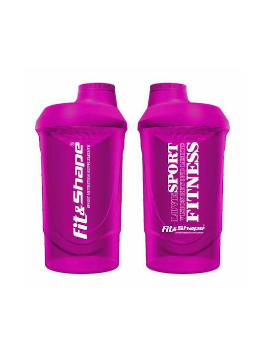 Fit Shaker Πρωτεΐνης 600ml Πλαστικό Μωβ