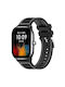 Hybrid Watch Strap Silicone Braid 20 Mm Amazfit Gts4 Mini Gts 3 Gts 2 Black