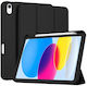Jteach Slim Tpu Back Trifold Stand Book Cover Case Pencil Holder Ipad A16 11th/10th Generation 2025/2022 Black