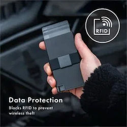 Ανδρικό Πορτοφόλι Καρτών με RFID Μαύρο