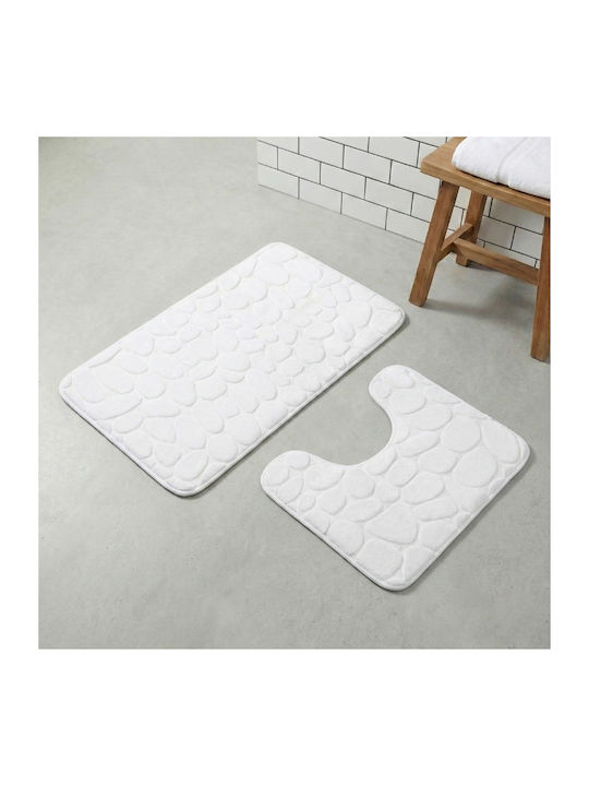 Olia Home Set Badematten Rechteckig 2548313 White 2Stück