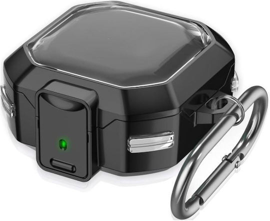 Galaxy Buds Live Pro 2 2 Pro Fe Core Husă Semi-transparentă Pentru Căști TPU Cu Cataramă Metalică Transparent Negru