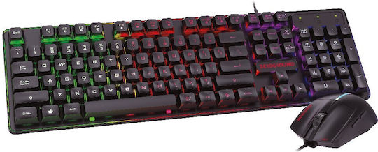 Zeroground Azai V3.0 Σετ Gaming Πληκτρολόγιο με RGB φωτισμό & Ποντίκι (Αγγλικό US)
