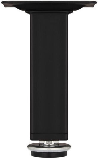 Finetto Metallic Furniture Leg with Regulator Suitable for Table / Coffee Table / Office / Cupboard / Wardrobe 2.5x2.5x10cm Black