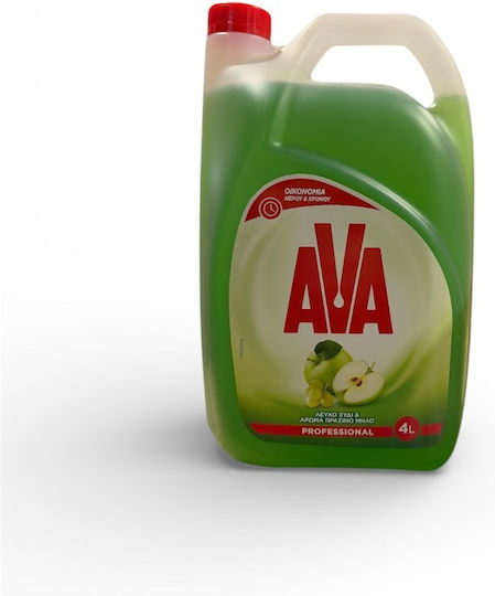 AVA Офис бюро Течно за Миене на Съдове с Аромат Зелена ябълка 1x4л
