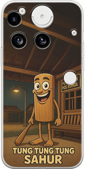 Brainrot Tung Tung Tung Sahur Nothing Phone 3 5G Flexible TPU Transparent Silicone