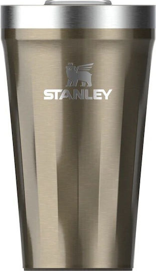 Stanley The Textured Glass Thermos Stainless Steel BPA Free 470ml Gun Metal Shine