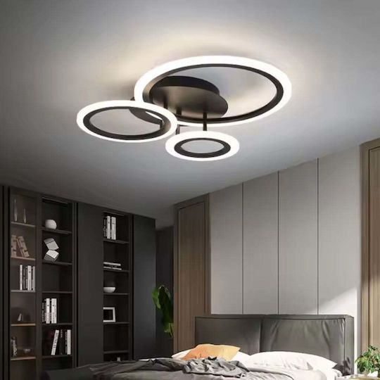Alista Home Plafonieră de Tavan Neagră cu LED Integrat și Telecomandă