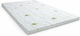 Pucioasa Topper Single Spumă de memorie Impregnat cu Aloe Vera & Husă Detașabilă 80x200x5buc
