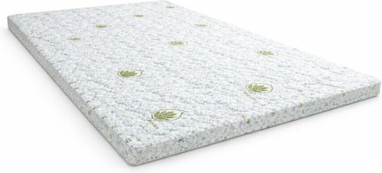 Pucioasa Topper Extra-dublu Spumă de memorie Impregnat cu Aloe Vera & Husă Detașabilă 160x200x5buc