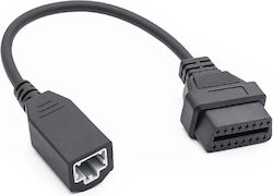 Car Adapter Cable Honda 3 Pin To Obd2 16 Pin Car Adapter Cable Honda 3 Pin To Obd2 16 Pin