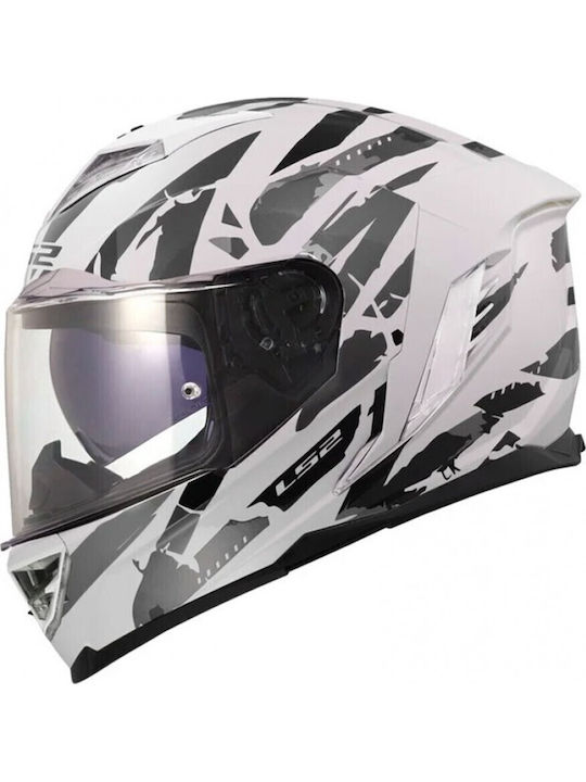 LS2 FF818 Storm III Kaos White/Grey Мотоциклетн...